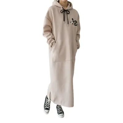 Women's 2022 Hooded Hoodie Set Beige Blue Long Sleeve