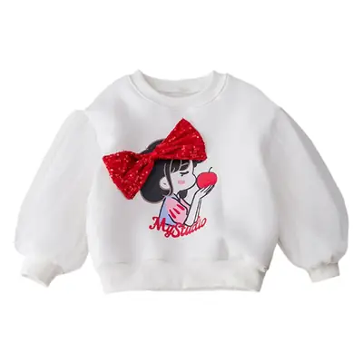 Girls Pink Sweatshirt 2025 Autumn Winter Casual Loose