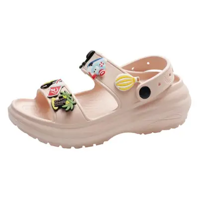 Women Thick Sole Cross Border Sandals Black Korean Style
