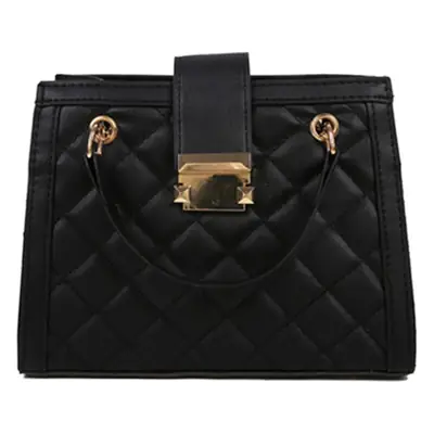Black Rhombic Chain Shoulder Bag for Women