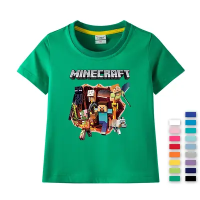 Minecraft Boys Blue Short Sleeve T-Shirt 2023