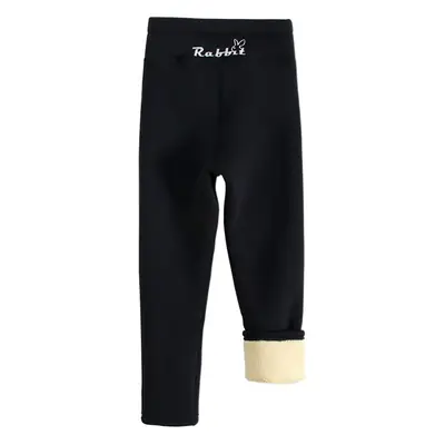Girls' Deep Winter Warm White Velvet Pants