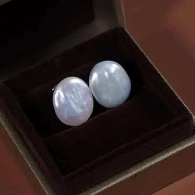 Natural Freshwater Pearl Baroque Earrings S925 Silver