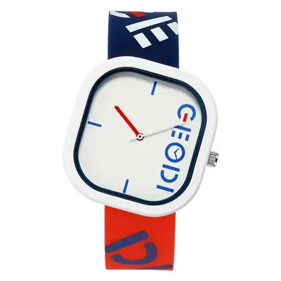 Goldie Irregular Square Dial Silicone Strap Watch
