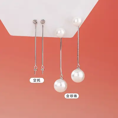 Korean Style Long Octagonal Pearl Earrings Wholesale