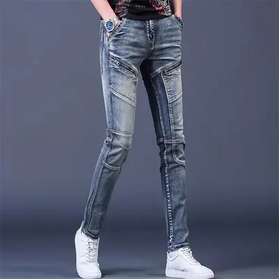 Men's Slim Fit Stretch Jeans Spring Autumn Trendy
