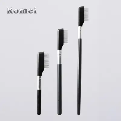 Straight Handle Steel Needle Eyelash Comb for Long, Clear Lashes