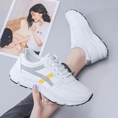 Women White Korean Running Shoes 2022