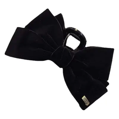 Black Velvet Bow Hairpin Clip for Women