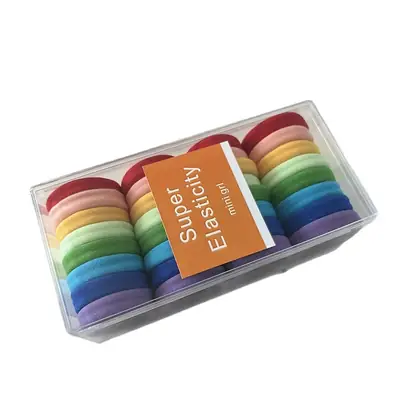Rainbow Gradient Hair Towel Ring with Elastic Band