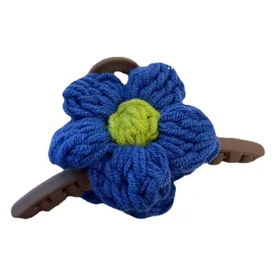 Wool Knitted Flower Hairpin 2025 Spring New High-End Back Head Shark Grabber Large Hairpin