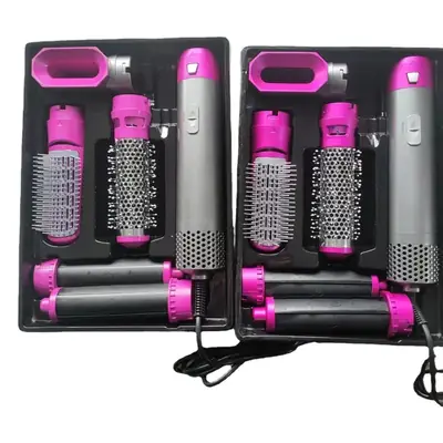 Dual-Purpose Hair Dryer & Curler Set Purple