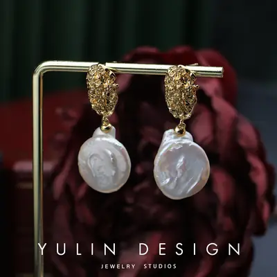 French Retro Pearl Earrings Women's Light Luxury Niche Design