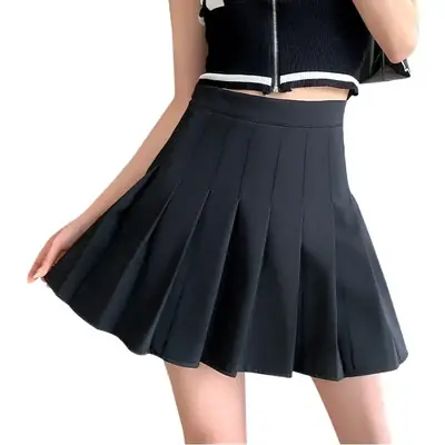 Gray Pleated Skirt Women Summer Spring Autumn 2025