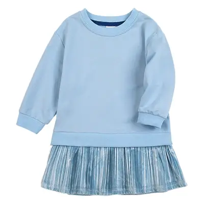Girls Pink Puffer Sweatshirt Skirt Set