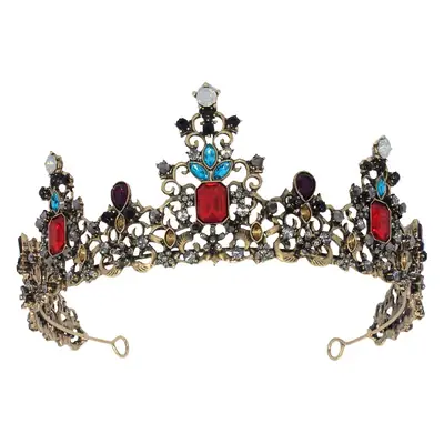 European & American Bride Crown with Seven Colors Diamond