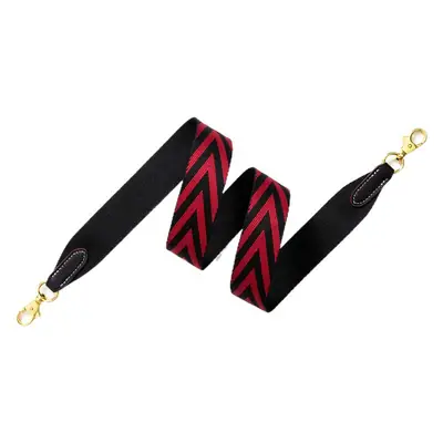 Crossbody Bag Straps with V-Pattern Webbing Red Black Green