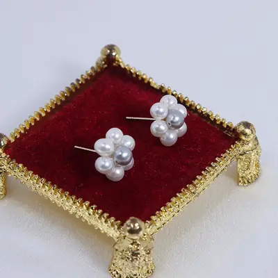 Sweet Pearl Earrings S925 Silver Needle Design