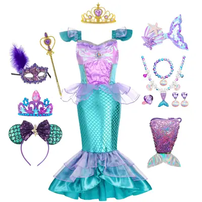 Pink Little Mermaid Dress with Bow