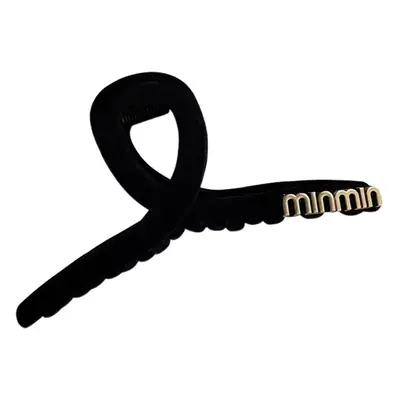 Black Velvet Shark Clip Hair Accessory for Women