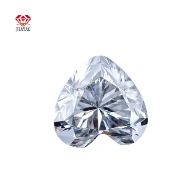 Love Def Heart Moissanite Stone White Pointed Bottom