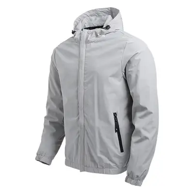 Men's Black Full-Zip Hoodie Fall Winter Slim Fit