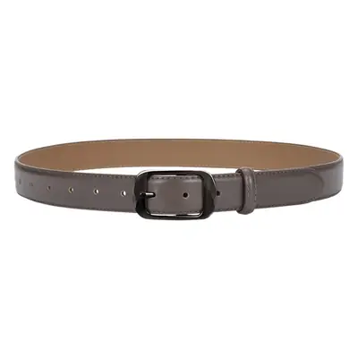 Ladies Brown Leather Belt with Black Buckle