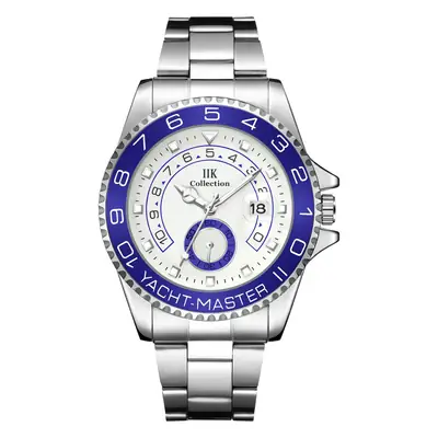 Men's Stainless Steel Vibrato Watch with Blue Dial
