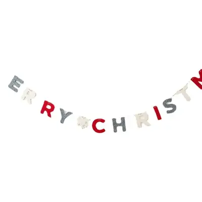 Christmas Triangle Flag Garland for Party Decor