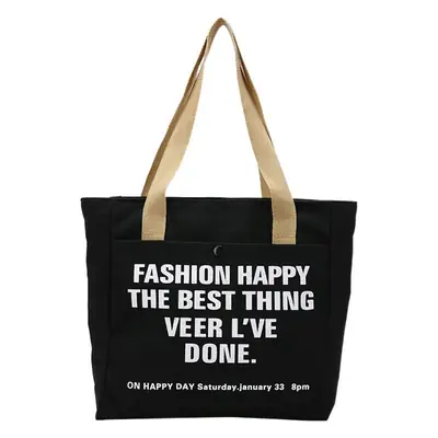 New Canvas Women's Tote Bag Large Capacity Printed Letters