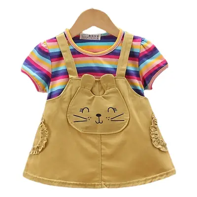 Girls Striped Shorts Set Summer 1-3y