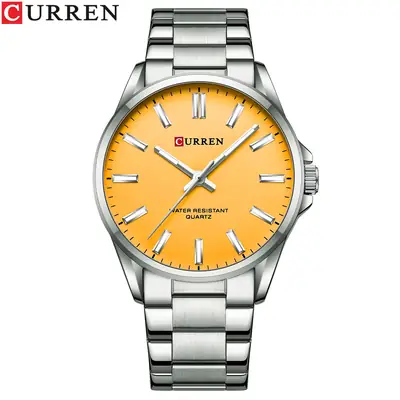 CURREN Men's Green Water Resistant Steel Watch