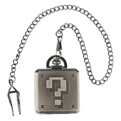 Retro Super Mary Square Question Mark Waist Chain Pocket Watch