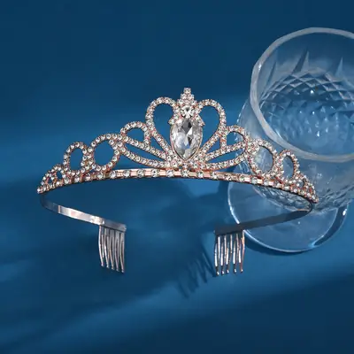 Crystal Crown Headband for Party & Wedding Banquet Dress Up
