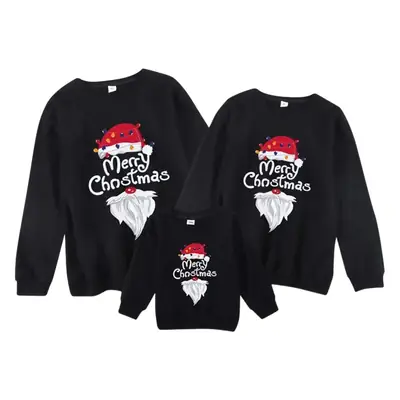 Christmas Men's Sweater Black Round Neck 2022 Winter