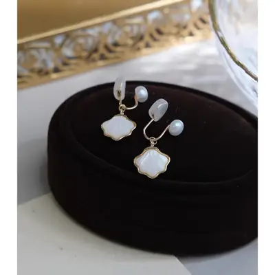 Natural Pearl & Japanese Earrings for Women