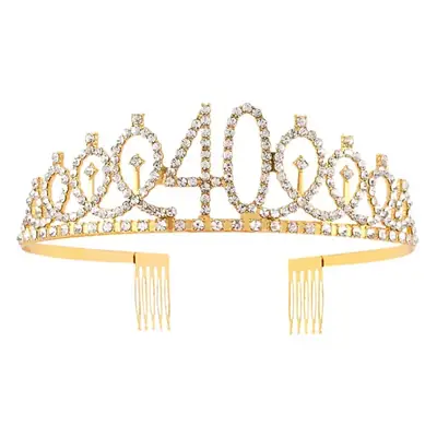European & American Birthday Crown with Rhinestones