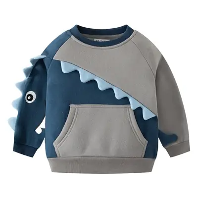 New Arrival Cartoon Color Block Boys Sweatshirt