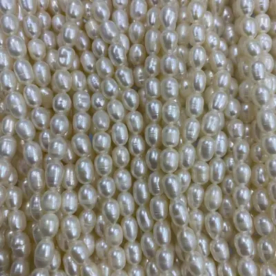 4.5mm Rice Pearl Necklace Wholesale Freshwater Pearls