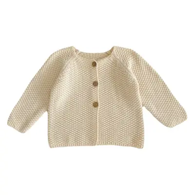 Spring & Autumn Baby Boys Girls Cotton Crewneck Cardigan