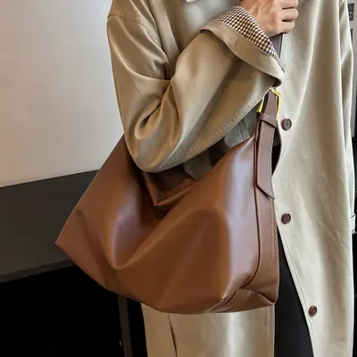 Brown Retro Korean Style Shoulder Bag 2022