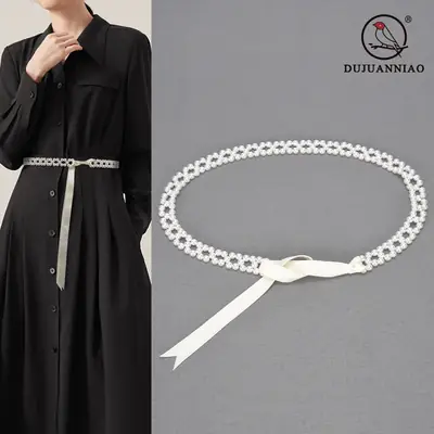 Korean Pearl Waist Chain Women's Dress Shirt Belt