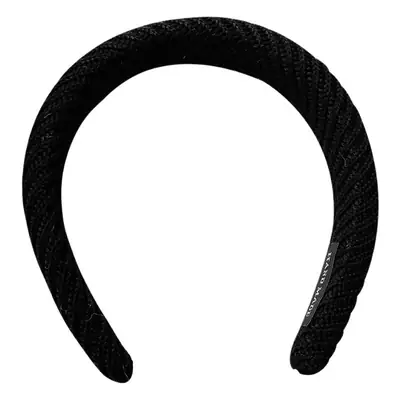 Black Twill Hairband Wide Edge for Women