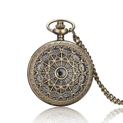 Vintage Antique Spider Web Design Pocket Watch Gift