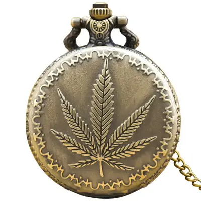 Vintage Maple Leaf Pocket Watch Gift Watch for Men Women