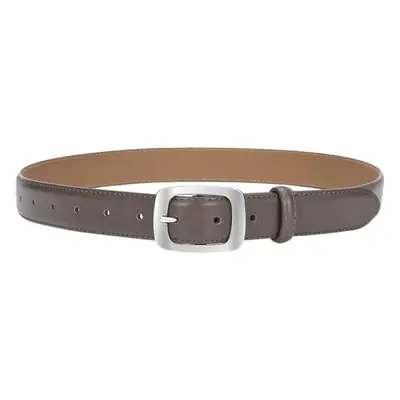 Women's Brown Cowhide Belt with Silver Buckle
