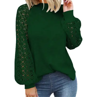 2026 Long Sleeve Lace Top for Women
