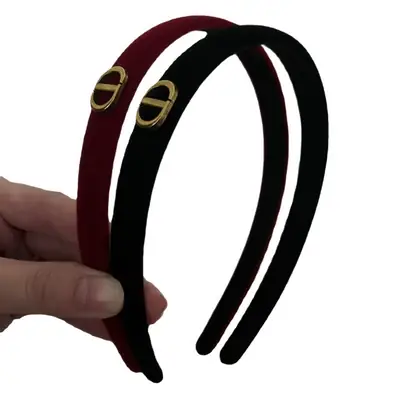 Fairy High Cranial Top Black Red Sponge Hairband Women's All-match Outgoing Daily Wear Headband Hairpin Headwear