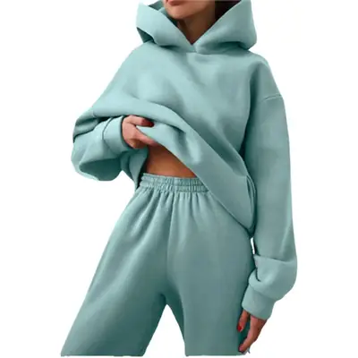 2025 Spring White Hooded Sweatshirt & Long Pants Set