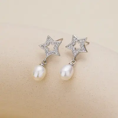 Star Pearl Earrings for Women Wholesale Pearls